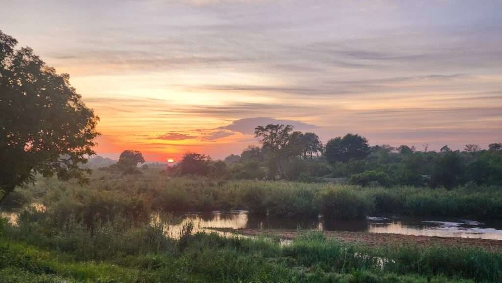 Sunset from Sabie River Bush lodge