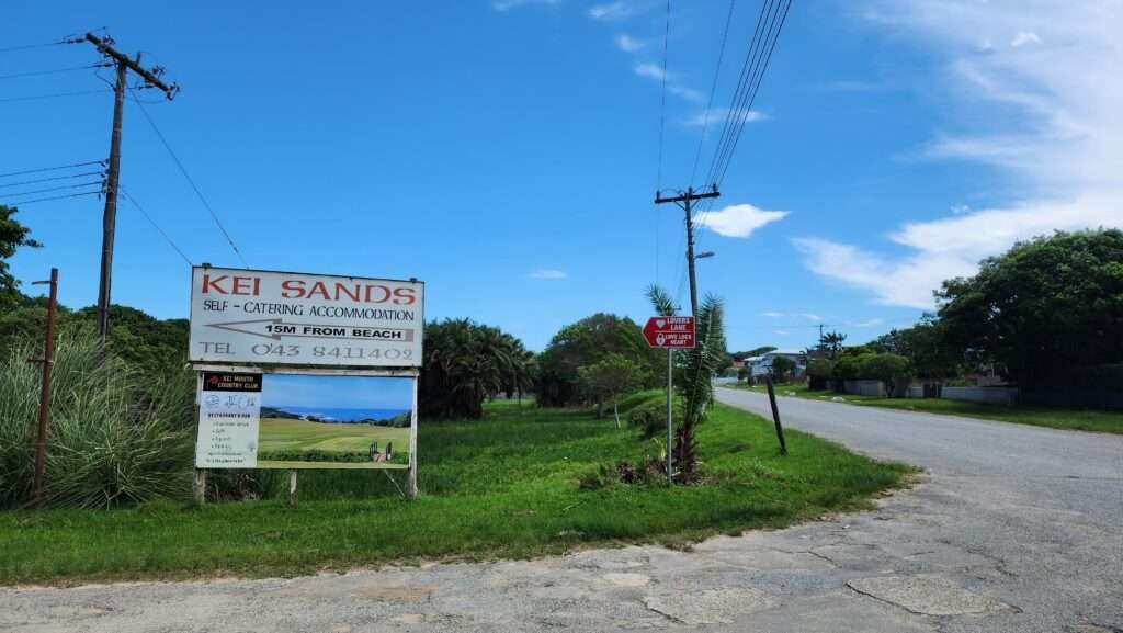 The sign for lovers lane in Kei Mouth