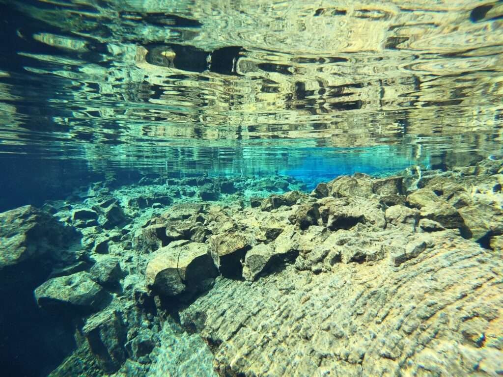 The cyrstal clear water of the Silfra Fissure