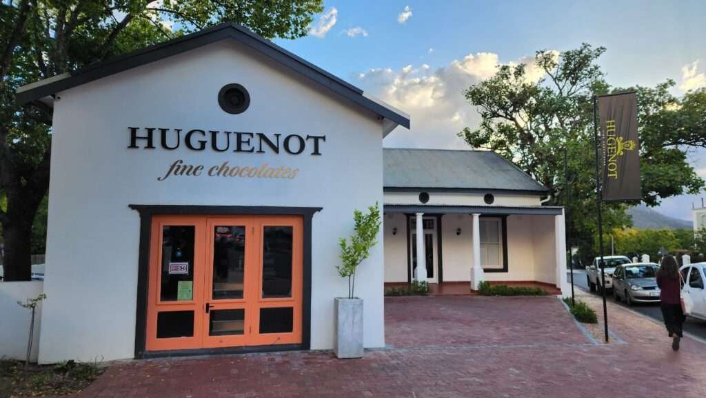 Huguenot chocolate tasting building in Franschhoek Town