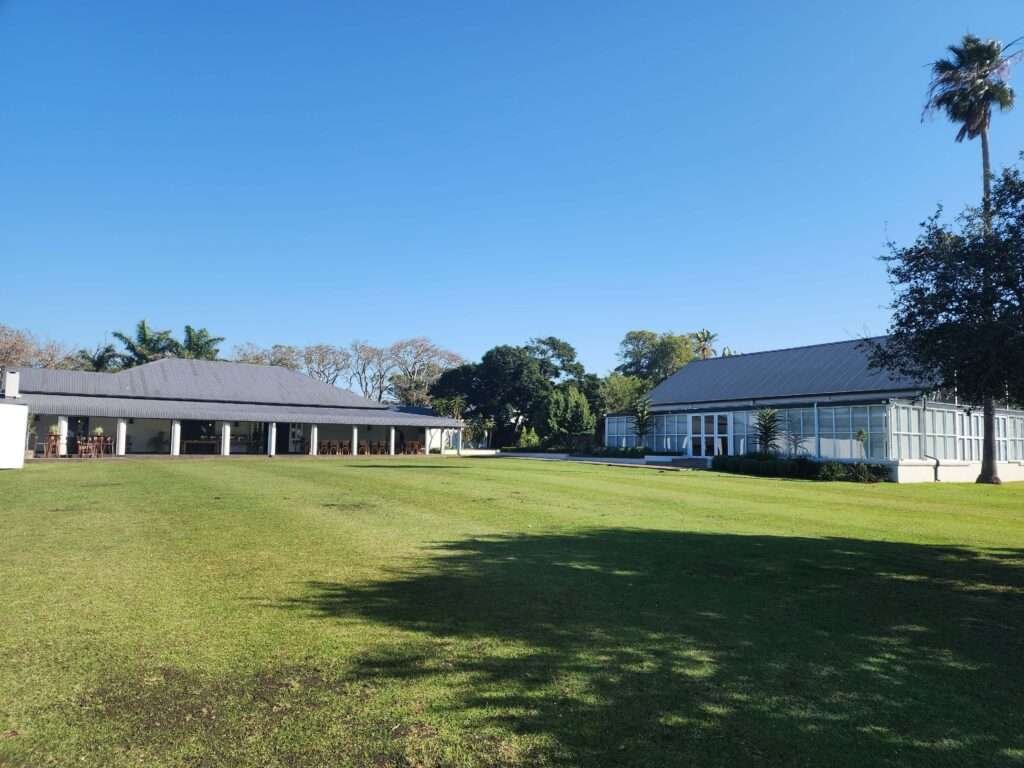 The two restaurant buildings at Olivewood Estate