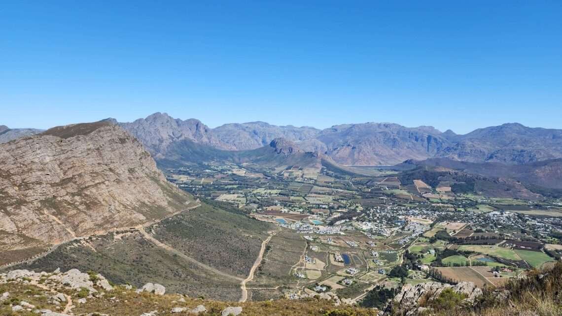 Views of the Franschhoek Valley at Mont Rochelle Nature Reserve