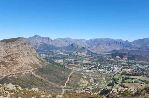 Views of the Franschhoek Valley at Mont Rochelle Nature Reserve