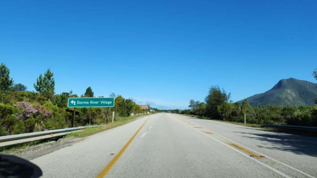 The road leading to storms river village