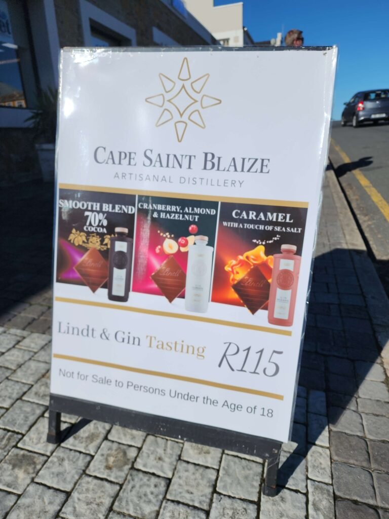 Cape Saint Blaize Gin and chocolate pairing