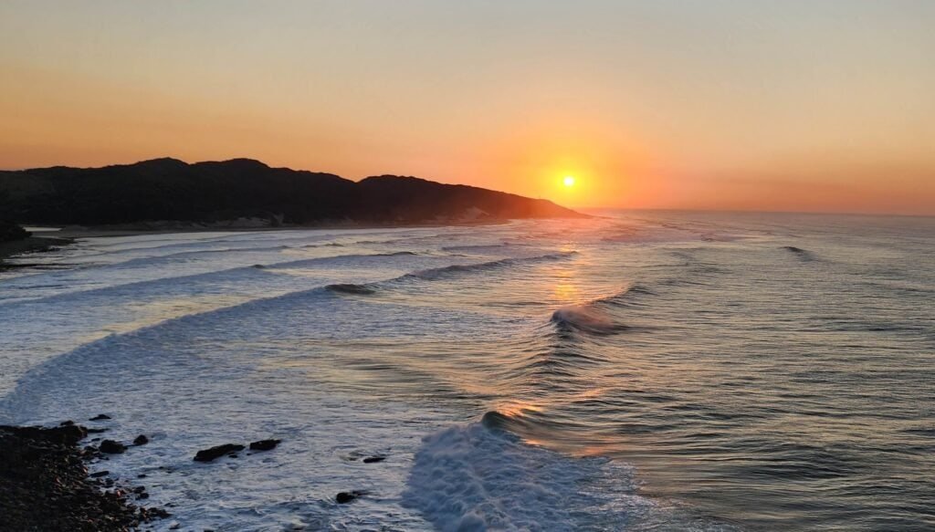 Morgan Bay cliffs sunrise